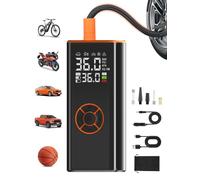 ZStarlite Car Tyre Inflator Air Compressor, Portable USB Rechargeable Cordless Air Pump, 150PSI 6000mAh Tyre Pump with Pressure Gauge and Auto Shut off, Dual Power with Battery and 12V Car Adapter
