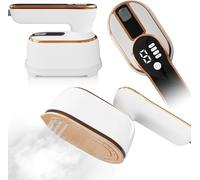 ZStarlite Upgraded - Travel Steamer for Clothes - LED Display & 3+1 Level Steam, Portable Handheld Steamer, Foldable Travel Iron Mini Steam Iron with Ironing Gloves for Travel Home College Dorm(White)