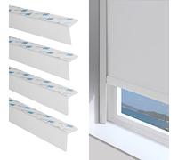 ZSTARR PVC Light Blockers Blackout Light Blockers Side Tracks for Window Shades and Blinds, Side Tracks for Blackout Shades Easy to Instal, Light Blocking Strips for Bedroom (White,79",4pcs)