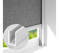 ZSTARR U Channel Aluminium Alloy Light Blocking Strips for Roller Blinds Light Gap Blockers Window Shades Side Rail Tracks Bedroom Sleep Nursery (White,79",2Pcs)