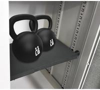 zsttion Adjustable Locker Organizer Shelf, 30LB Load-Bearing Metal Locker Shelf for Schools, Offices, Gyms, Locker Shelf Expandable to Fit Your Locker 11-18” (1, Black)