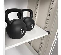 zsttion Adjustable Locker Organizer Shelf, 30LB Load-Bearing Metal Locker Shelf for Schools, Offices, Gyms, Locker Shelf Expandable to Fit Your Locker 11-18” (1, White)