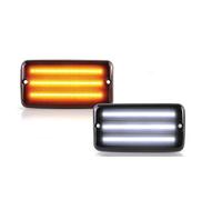 ZSUAGFDFF Rearview Mirror Turn Flash Lamp Car Dynamic DRL Front Bumper Turn Signal Light/Front Side Marker Light Indicator Lamp For Jeep For Wrangler TJ 1997-2006(2x Big light)