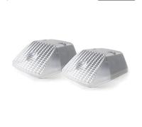 ZSUAGFDFF Rearview Mirror Turn Flash Lamp Gloss Black Front Turn Signal Lamp Lenses For Mercedes For Benz W463 For G-Class G500 G550 G55 G63 G65 1986-2018(Gloss Clear Silver)