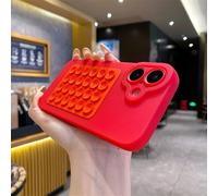 ZSUFCBF 3D Suction Cup Case For iPhone 16 15 11 12 Pro Max 16 7 8 Plus 16e Case For iPhone 14 13 Pro Max Xs Xr Soft Silicone TPU Cover,red,For iPhone 13