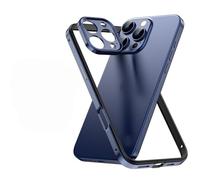 ZSUFCBF Desert Titanium Camera Lens Protector Bumper Case Cover For iPhone 17 16 15 14 13 Pro Max 17 Air 15 Plus Protection Phone Accessories,Blue,For iPhone 17