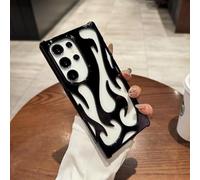 ZSUFCBF Luxury 3D Metal Plating Flame Hollow Out Case For Samsung Galaxy A06 A14 A15 A16 A54 A55 S24 S23 S22 Ultra Shockproof Back Cover,A5,For Samsung A54 5G