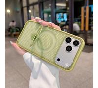 ZSUFCBF Luxury Mesh Hole Heat Dissipation Kickstand Case for iPhone 17 Air 16 15 14 Plus 13 12 11 Pro Max Clear Armor Cover,A2,For iPhone 16 Plus