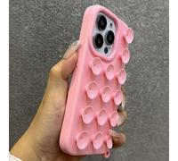 ZSUFCBF Suckers Shockproof Phone Case For iPhone 16 15 14 Plus 13 12 11 Pro Max Soft Liquid Silence Suction Cup Girls Cover,Pink,For iPhone 16 Pro