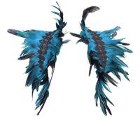 ZSUIQIN 1 Pcs Gothic Feather Shawl, Shrug Cape Shawl Stole, Feather Choker Neck Wrap Collar, Carnival Costume for Halloween Cosplay (Royal blue)
