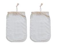 ZSUIQIN 2 Pack Thickened Cheese Cloths for Straining, Nut Milk Tea Juice Bag, Cotton Reusable Nut Milk Bag, for Almond Milk, Coffee, Home Brewing, Hop, Juice (22 * 29cm)