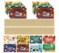 ZSUIQIN 24 Pcs Graduation card， Greetings Modern Occasion Card Graduation， Creative greeting cards， suitable for greeting cards, thank-you cards, holiday cards, display cards, postcards
