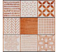 ZSUIQIN 8 Pcs Reusable Painting Templates, DIY Stencils, Puzzle Drawing Template, Plastic Templates, for Scrapbooking Wood Floor Furniture Tiles Canvas Decoration (30 * 30 cm)