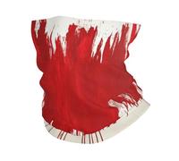 ZSUUGJ Blood Splatter Horror Pattern Neck Gaiter Face Mask Bandana Headband Head Wrap UV Protection Balaclava for Sports, White, One Size, White, One Size, White, One Size