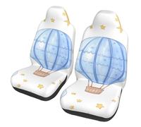 ZSUUGJ Blue Hot Air Balloon Car Seat Covers For Cars, Suvs & Trucks - Elastic, Stylish, Protective Cushion Covers For Men & Women