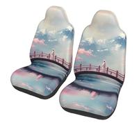 ZSUUGJ Cherry Blossom Car Seat Covers For Cars, Suvs & Trucks - Elastic, Stylish, Protective Cushion Covers For Men & Women