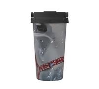 ZSUUGJ Christmas Dream White Horse Portable Stainless Steel Travel Mug - Insulated Hot & Cold Drink Tumbler with Leak-Proof Lid, Commuter-Friendly Coffee Cup for Office, Car & Outdoors