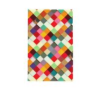 Zsuugj Colorful Geometry Kitchen Microfiber Towels, Waffle Quick Dry Tea Hand Towel Dish Cloth for Kitchen Dry 16x26 Inch