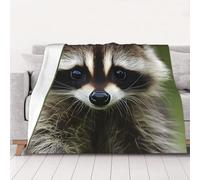 ZSUUGJ Cozy Lightweight Plush Cub Raccoon Throw Blanket - Soft All-Season Blanket For Sofa, Couch, Bed & Travel - Decorative Home & Living Blanket 60×80