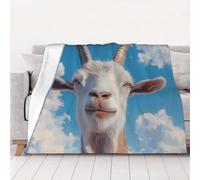 ZSUUGJ Cozy Lightweight Plush Goat Throw Blanket - Soft All-Season Blanket For Sofa, Couch, Bed & Travel - Decorative Home & Living Blanket 60×80