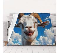 ZSUUGJ Cozy Lightweight Plush Goat Throw Blanket - Soft All-Season Blanket For Sofa, Couch, Bed & Travel - Decorative Home & Living Blanket 60×80
