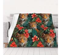 ZSUUGJ Cozy Lightweight Plush Leopards In The Jungle Throw Blanket - Soft All-Season Blanket For Sofa, Couch, Bed & Travel - Decorative Home & Living Blanket 60×80