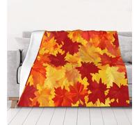 ZSUUGJ Cozy Lightweight Plush Maple Fall Leaf Throw Blanket - Soft All-Season Blanket For Sofa, Couch, Bed & Travel - Decorative Home & Living Blanket 60×80