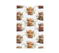 Zsuugj Cute Highland Cow Kitchen Microfiber Towels, Waffle Quick Dry Tea Hand Towel Dish Cloth for Kitchen Dry 16x26 Inch