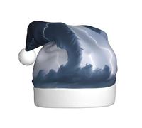 ZSUUGJ Cyclones Plush Santa Cap For Adults, Soft Holiday Hat With White Trim And Pom-Pom, Reusable Festive Accessory For Home, Office & Party