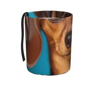 ZSUUGJ Dachshund Dog Portable Vehicle Trash Bin Waterproof Auto Waste Container For Cars, Trucks & Suvs, Practical For Daily Use