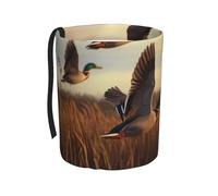 ZSUUGJ Flying Wild Ducks Portable Vehicle Trash Bin Waterproof Auto Waste Container For Cars, Trucks & Suvs, Practical For Daily Use