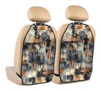 ZSUUGJ Glitch Art Durable Anti-Kick Car Seat Protector Pcs, Waterproof Mat For Cars, Trucks And Suvs, Easy To Install And Clean