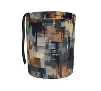 ZSUUGJ Glitch Art Portable Vehicle Trash Bin Waterproof Auto Waste Container For Cars, Trucks & Suvs, Practical For Daily Use