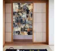 ZSUUGJ Glitch Art Soft Stylish Fabric Door Curtain, Room Divider For Privacy And Light Blocking, Ideal For Living Room Bedroom Kitchen Office