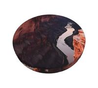 ZSUUGJ Grand Canyon Arizona Patterned Round Bar Stool Covers, Washable Elastic Slip-On Chair Seat Protector For - Inch Stools, Non-Slip Cushion Cover For Home, Bar & Restaurant