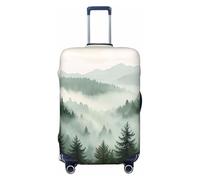 ZSUUGJ Green Tree Forest Travel Luggage Covers For Suitcase Elastic Suitcase Protector Anti-Scratch Spandex Baggage Covers Fits 18-32 Inch Luggage, Black, XL