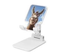 ZSUUGJ Happy Donkey Cell Phone Stand Mobile Phone Holder Foldable Tablet Holder Mount for Offce Desktop White