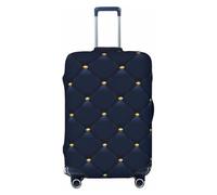 Zsuugj Luxury Blue Travel Luggage Covers For Suitcase Elastic Suitcase Protector Anti-Scratch Spandex Baggage Covers Fits 18-32 Inch Luggage, Black, XL