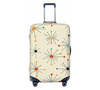 Zsuugj Mid Century Fifties Modern Atomic Retro Luggage Covers for Suitcases, Elastic Suitcase Protector, Anti-Scratch Spandex, Fits 18-32 Inch Luggage, Black, Large, black, L