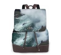 ZSUUGJ Niagara Falls Women’s Pu Leather Backpack - Chic Everyday Shoulder Bag, Travel & Work Convertible Handbag, Large Fashion Backpack