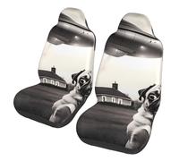 ZSUUGJ Pug Animal Ufo Car Seat Covers For Cars, Suvs & Trucks - Elastic, Stylish, Protective Cushion Covers For Men & Women