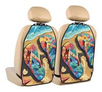 ZSUUGJ Summer Flip-Flops Durable Anti-Kick Car Seat Protector Pcs, Waterproof Mat For Cars, Trucks And Suvs, Easy To Install And Clean