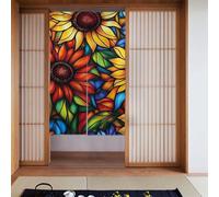 ZSUUGJ Sunflower Field Soft Stylish Fabric Door Curtain, Room Divider For Privacy And Light Blocking, Ideal For Living Room Bedroom Kitchen Office