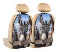 ZSUUGJ Three Cute Donkeys Durable Anti-Kick Car Seat Protector Pcs, Waterproof Mat For Cars, Trucks And Suvs, Easy To Install And Clean