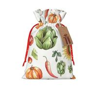 ZSUUGJ Vegetables Design Gift Bag Drawstring Bag Perfect For Birthday, Wedding, Party, Holiday & Seasonal Gifts