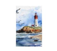 Zsuugj Watercolor Lighthouse Kitchen Microfiber Towels, Waffle Quick Dry Tea Hand Towel Dish Cloth for Kitchen Dry 16x26 Inch