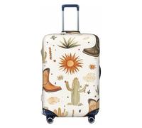 ZSUUGJ Western Cowboy Travel Luggage Covers For Suitcase Elastic Suitcase Protector Anti-Scratch Spandex Baggage Covers Fits 18-32 Inch Luggage, Black, S