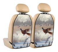 ZSUUGJ White Pheasant Durable Anti-Kick Car Seat Protector Pcs, Waterproof Mat For Cars, Trucks And Suvs, Easy To Install And Clean