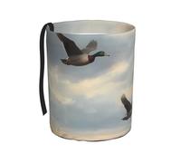 ZSUUGJ Wild Ducks Portable Vehicle Trash Bin Waterproof Auto Waste Container For Cars, Trucks & Suvs, Practical For Daily Use