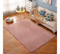 Zswpyq Faux Sheepskin Area Rug Super Soft Faux Rabbit Fur Rug Fluffy Rug for the Bedroom Living Room Nursery,Pink,200 x 300 cm